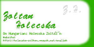 zoltan holecska business card